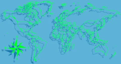 World map Stock Illustration