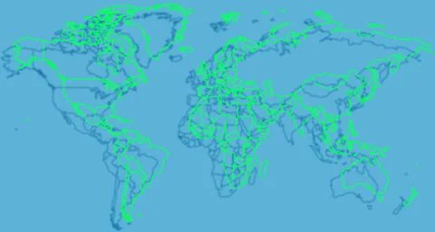 World map Stock Illustration