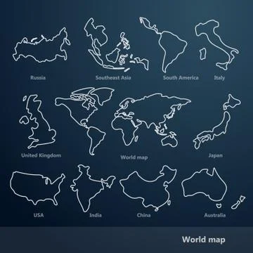 World Map Illustrazione stock