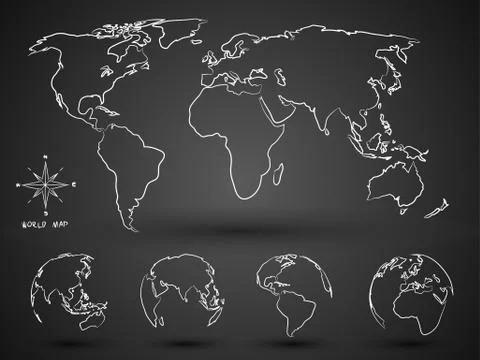 World Map Stock Illustration