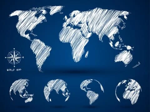 World Map Stock Illustration