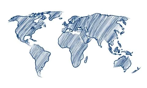 World Map Stock Illustration