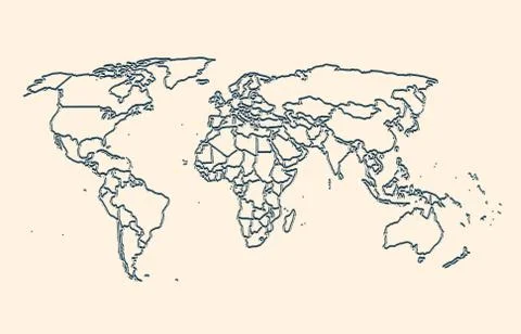 World map Stock Illustration