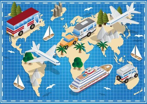 World map. Stock Illustration