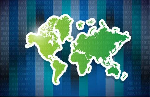 World map illustration design Stock Illustration