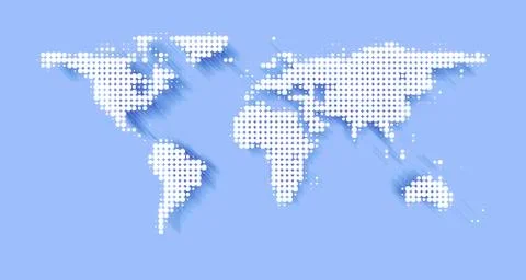 World map illustration Stock Illustration