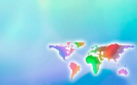 World map illustration Stock Illustration