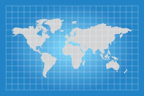 World map illustration Stock Illustration