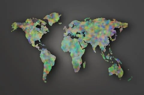 World Map Illustration Illustrazione stock