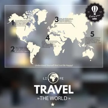 World Map  Illustration Stock Illustration