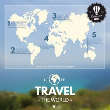 World Map  Illustration Stock Illustration