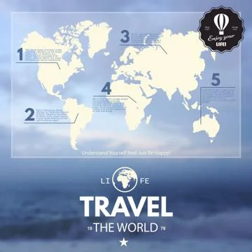 World Map  Illustration Stock Illustration