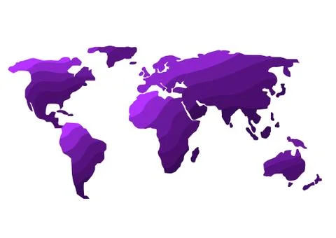 World map illustration Illustrazione stock