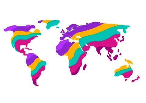 World map illustration Stock Illustration