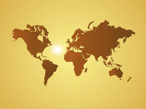 World Map Illustration Stock Illustration