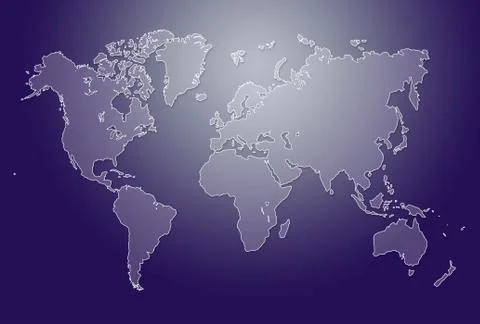 World map illustration Stock Illustration