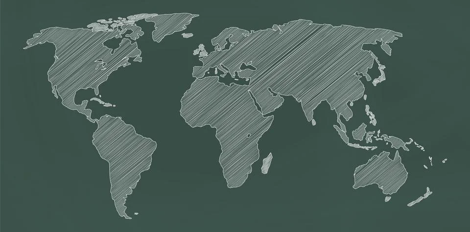 World map illustration Stock Illustration