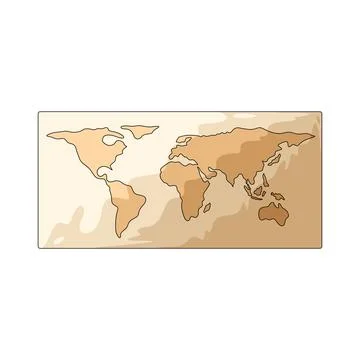 World Map illustration Illustrazione stock