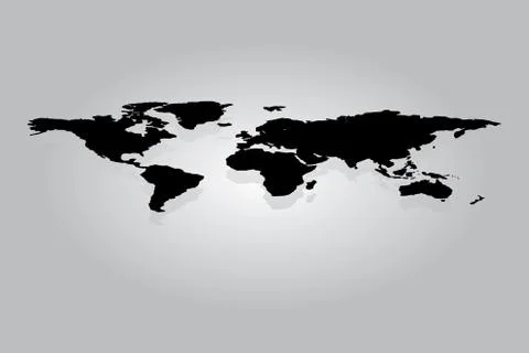 World map illustration isolated on clean background Stock Illustration