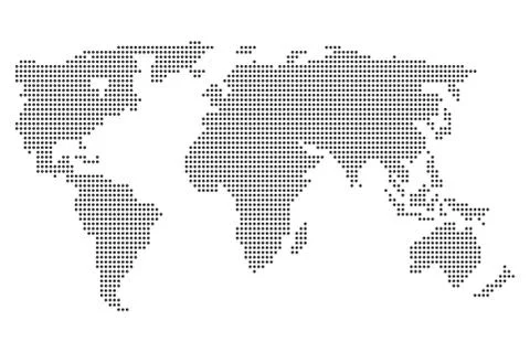 World map illustration isolated on clean background イラスト素材
