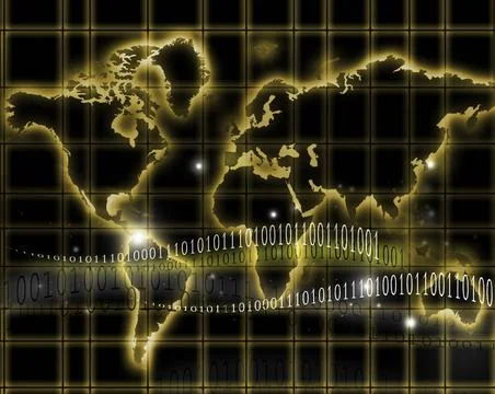 World map illustration of yellow globe world map Copyright: xZoonar.com/Ca... 스톡 사진
