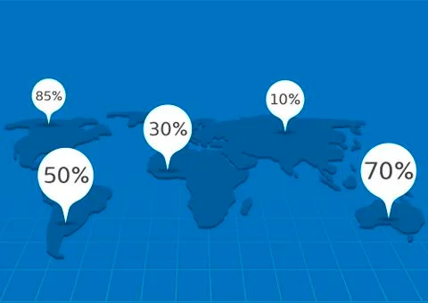 World map infographic Stockillustratie