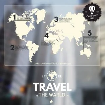 World Map infographics Stock Illustration