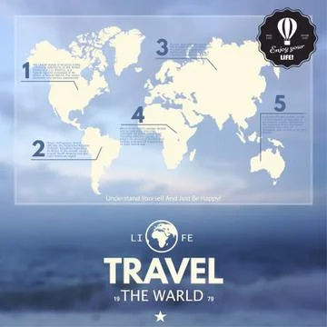 World Map infographics Stock Illustration