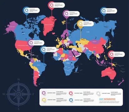 World Map Infographics Stock Illustration