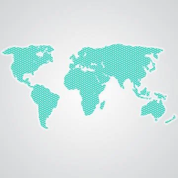 World Map Isolated On A Background. Vector Illustration. Stock Illustration