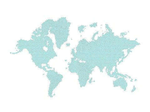 World map isolated Stock Illustration