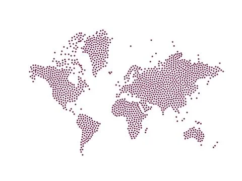 World map isolated Stock Illustration