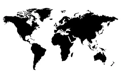 World map isolated Stock Illustration