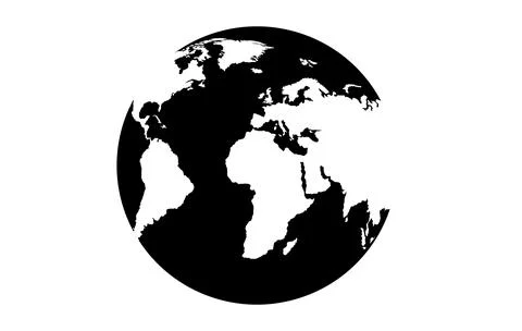 World map isolated Stock Illustration