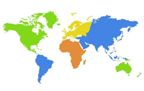 World map isolated Stock Illustration