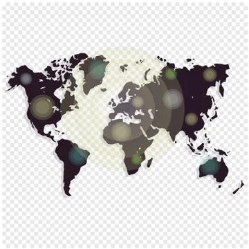 World map isolated on white background. Worldmap template for website, design Stock Illustration