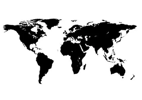 World map isolated on a white background 스톡 일러스트