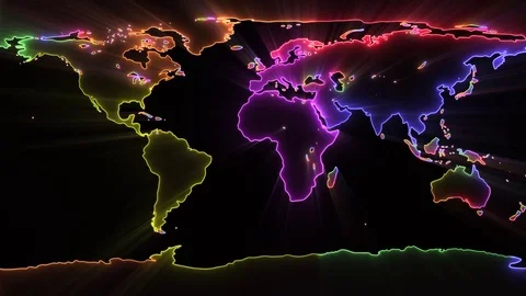 World Map With LGBT Colors Background 動画素材 70755713