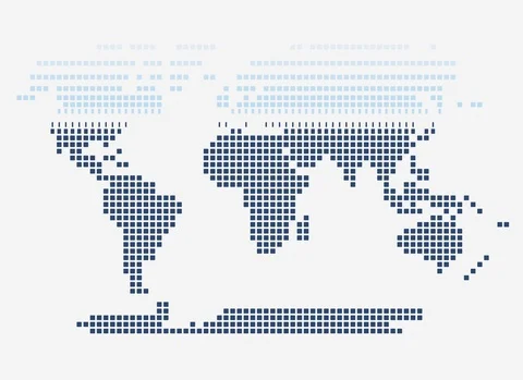 World map loading animation Stock Footage 90353957