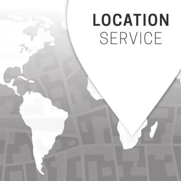 World map location Stock Illustration