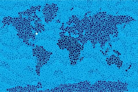 World map made by dots. Editable mapamundi. Stock Illustration