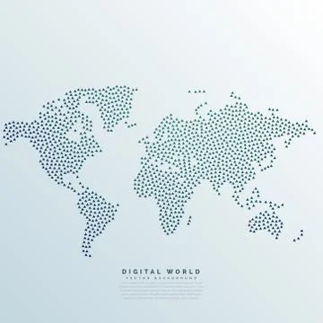 World map made with dots Stock Illustration