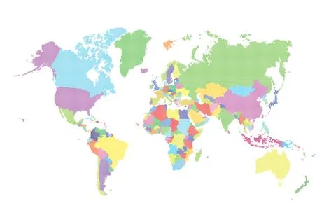 World map made from halftone dot pattern Stock Illustration