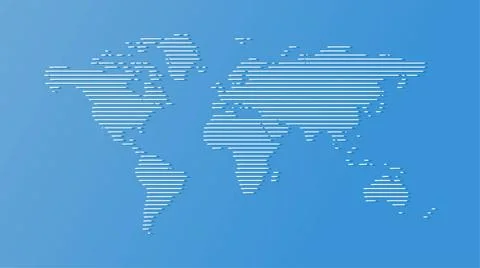 World map made of lines on a blue background. Modern banner or template. ... Stock Photos