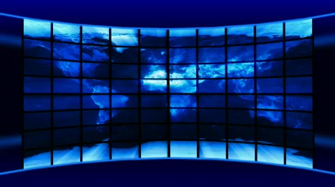 World Map of media screens. Vídeo Stock 553619
