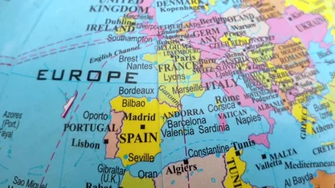 World map Middle East map Asia Africa and Russia Ukraine map Video stock 274524863