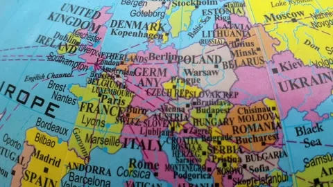 World map Middle East map Asia Africa and Russia Ukraine map Video stock 274525009