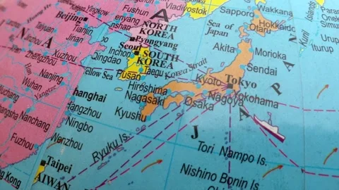 World map Middle East map Asia Africa and Russia Ukraine map Video stock 274525168