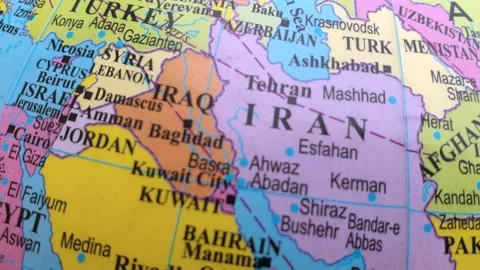 World map Middle East map Asia Africa and Russia Ukraine map Video stock 274525234