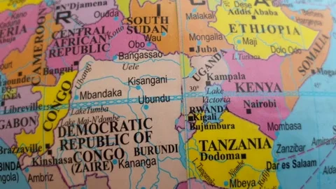 World map Middle East map Asia Africa and Russia Ukraine map Video stock 274525254